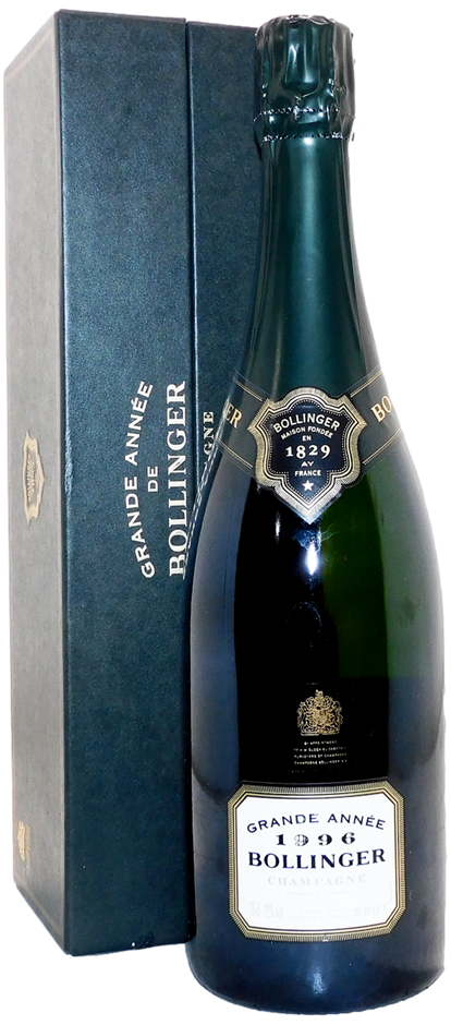 Bollinger `Grande Annee` 1996 (1x 750mL), Champagne, France.