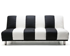 Home Couture Stripe Sofa Bed - Black & W