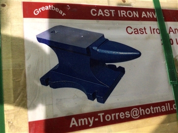 Unused 200Lb Cast Iron Anvill