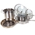 8 Piece SCANPAN Stainsteel Cookware Set. NB: Minor Use & Not In Original Pa