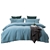 Dreamaker Premium Quilted Sandwash Quilt Cover Set Dusty Blue King Bed