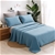 Dreamaker Premium Quilted Sand Wash Coverlet Dusty Blue Super King Bed