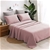 Dreamaker Premium Quilted Sand Wash Coverlet Dusty Pink Queen/King Bed