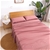 Natural Home 100% European Flax Linen Sheet Set Rose Gold King Bed