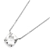 Sterling Silver White Cubic Zirconia Necklace - Free Earrings
