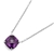 Sterling Silver Purple Cubic Zirconia Necklace