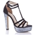 Carvela Black Glitter Lara Shoes 14cm Heel