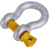 8 x Bow Shackles, WLL 1.5T, Screw Pin Type, Grade S, Yellow Pin. Buyers Not