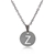 Personalized Letter 'Z' Stainless Steel Necklace with 20" Chain