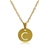 Letter 'C' Gold Plated Stainless Steel Necklace with 20 Inch Chain