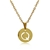 Letter 'Q' Gold Plated Stainless Steel Necklace with 20 Inch Chain