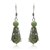 6-10mm Natural Flower Jade Lantern Inspired Drop Earrings