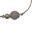 10mm Lavender Jade Gemstone Platinum Plated Chain with Adj Slider Bracelet