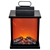 30cm LED Fireplace Metal/Glass Lantern Home Decor (Battery Operated)