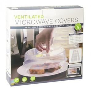 5x VENTILATED MICROWAVE COVERS Plate Cov
