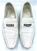 Versace Collection Scarpe white leather snakeskin loafers