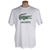 LACOSTE Men's Graphic Tee (Cracked Design), Size L, Cotton, White. Buyers N