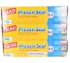 3 x GLAD Press 'N Seal Multi- Purpose Sealing Wrap (3-in-1: Leak-Proof, Air