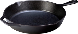 LODGE 12 Inch Cast Iron Skillet with Hel