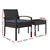 Gardeon 2x Outdoor Furniture Dining Chairs Rattan Garden Cushion Black