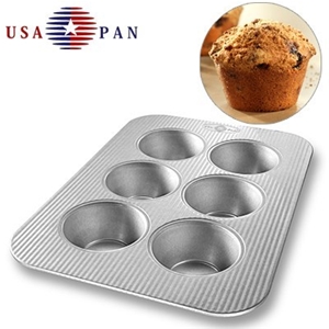 USA Pan Texas Muffin Panel Pan - 6 Well