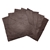 10pcs - (10cm x 10cm) Brown Square Lambskin Leather Piece, Remnant Skin