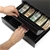 SOGA 2X 4 Bills 8 Coins Spare Cash Tray Black Heavy Duty