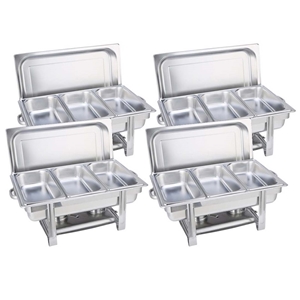 SOGA 4X Stainless Steel Chafing Triple T