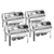 SOGA 4X Stainless Steel Full Size Roll Top Chafing Dish 9L Food Warmer