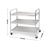 SOGA 2X 3 Tier 86x54x94cm SS Kitchen Food Cart Trolley Utility Round Large