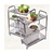 SOGA 2X 4 Tier SS Kitchen Food Cart Trolley Utility Size Square Small