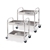 SOGA 2X 2 Tier 95x50x95cm SS Kitchen Trolley Bowl Collect Service FoodCart