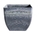 SOGA 32cm Weathered Grey Square Resin Plantpot in Cement Pattern Cachepot