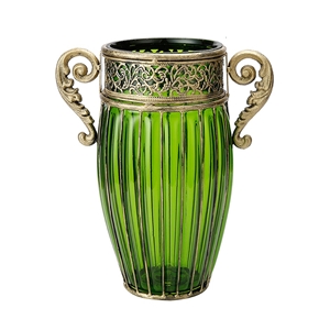 SOGA Green European Colored Glass Decor 