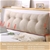 SOGA 2X 120cm Beige Triangular Wedge Bed Pillow Headboard Cushion