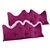 SOGA 2X 120cm Burgundy Princess Bed Pillow Headboard Backrest Cushion