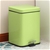 Foot Pedal Stainless Steel Garbage Waste Trash Bin Square 12L Green