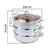 SOGA 3 Tier 26cm Stainless Steel Food Steamer with Glass Lid