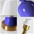 SOGA 2x Blue Ceramic Oval Table Lamp with Gold Metal Base