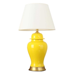 SOGA Oval Ceramic Table Lamp with Gold M