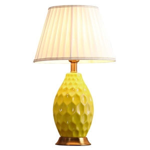 SOGA Textured Ceramic Oval Table Lamp wi