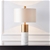 SOGA 2X 60cm Modern Peach Cylindrical End Table Lamp w/ Gold Plated Body