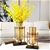 SOGA 32cm Modern Transparent Glass Flower Vase with Candle