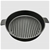 SOGA 2X 26cm Round Ribbed Cast Iron Frying Pan Skillet Non-stick w/ Handle