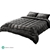 Giselle Bedding Faux Mink Quilt Comforter Throw Blanket Charcoal Queen