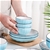 SOGA Blue Japanese Style Ceramic Dinnerware Crockery Set of 7