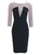 Howard Showers Celeste Panelled Long Sleeve Dress In Black / Taupe