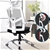 Mesh Office Chair Gaming Executive Fabric Seat Footrest Recline ALFORDSON
