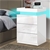 ALFORDSON Bedside Table RGB LED Nightstand 3 Drawers High Gloss White
