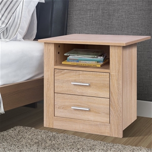 Bedside Table Nightstand Storage Cabinet